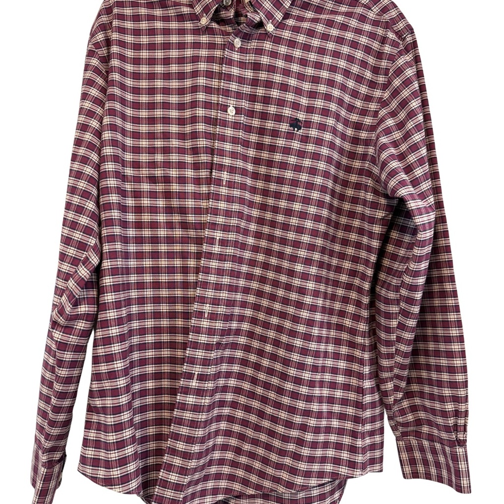 🎷 Brooks Brothers Regent Fit Plaid Shirt – Size L